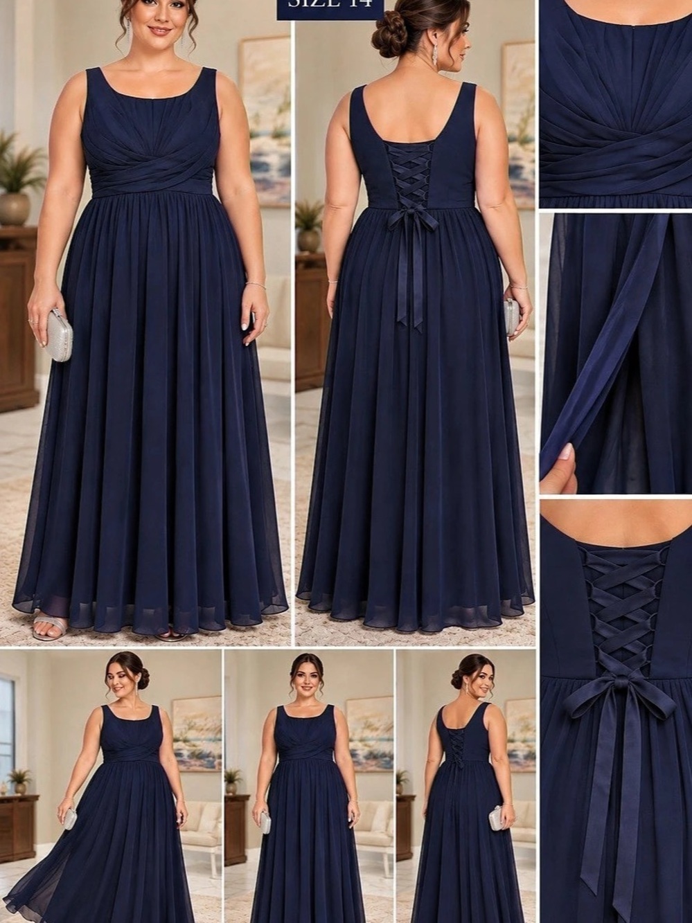 Blue Maxi Dress Size 14